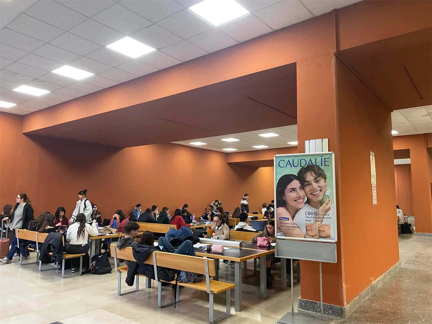 Affissione in un'aula dell'Università di Milano-Bicocca