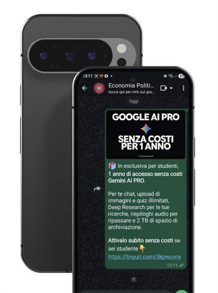 Offerta UniversityBox condivisa in una chat di gruppo