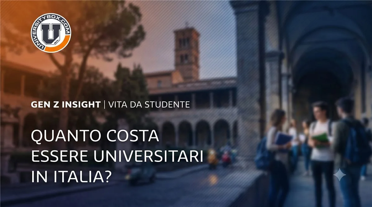 Copertina del report Gen Z Insight «Quanto costa essere universitari in Italia?»